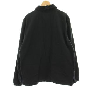 VANS コーチジャケット ブルゾン 襟コーデュロイ XL 黒 ブラック /HN