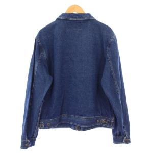 STUSSY デニムジャケット Gジャン ジージャン アウター ジップアップ ショート丈 ワンカラー USED加工 L