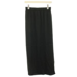 タグ付き 25SS サテンイージースカート スリット マキシ ロング 38 黒 ブラック 25060200906020