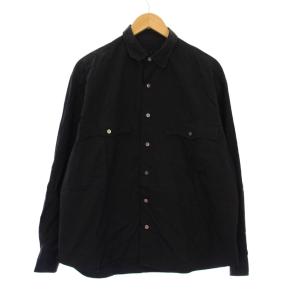ROLL UP SHIRT ロールアップシャツ 長袖 M 黒 /KH