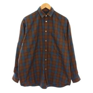TECH FLANNEL WORKER'S SHIRTS フランネルワークシャツ 長袖 チェック S 茶