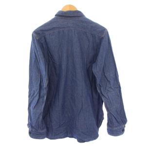 Engineered Garments デニムシャツ カジュアル 長袖 レギュラーカラー ワンカラー M 青 ブルー /BB
