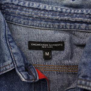 Engineered Garments デニムシャツ カジュアル 長袖 レギュラーカラー ワンカラー M 青 ブルー /BB