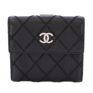 マトラッセ ワイルドステッチ ココマーク 二つ折り財布 