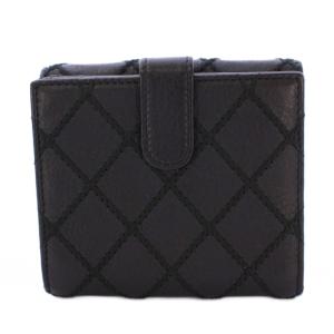 CHANEL マトラッセ ワイルドステッチ ココマーク 二つ折り財布 