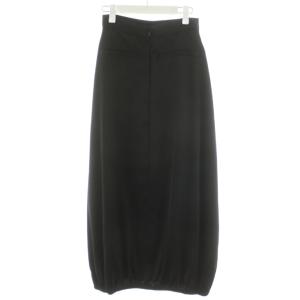 CLANE SATIN BALLOON SKIRT フレアスカート ロング 1 黒 ブラック 18109-6042