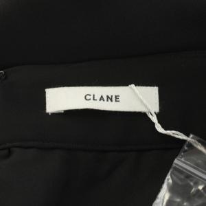 CLANE SATIN BALLOON SKIRT フレアスカート ロング 1 黒 ブラック 18109-6042