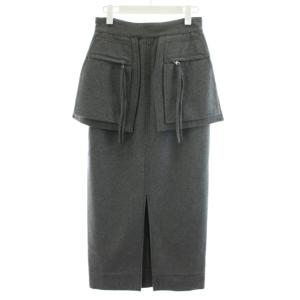 23AW Multipocket Pencil Skirt タイトスカート ミモレ ロング ウール 38