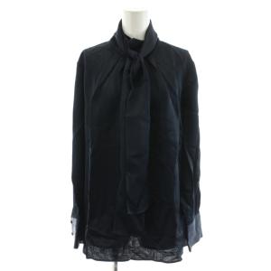25SS COUDREY JACQUELINE シャツ ブラウス ボウタイ 長袖 40 紺 ネイビー 5108290