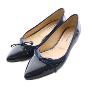 バレエシューズ リボン 35 紺 ネイビー /SS OS