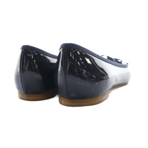 FABIO RUSCONI バレエシューズ リボン 35 紺 ネイビー /SS OS