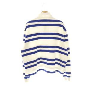 Polo by Ralph Lauren ラガーシャツ ポロシャツ 長袖 ボーダー柄 XS ホワイト ブルー /DF