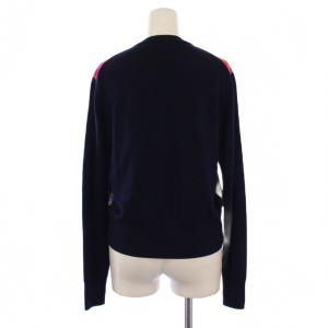 POLO RALPH LAUREN ニット カーディガン 長袖 クルーネック 柄 ウール シルク S 紺 マルチカラー /BM