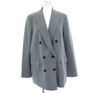 24AW ウール2WAYストレッチ ダブルブレストジャケット テーラードジャケット 4 水色 ライトブルー