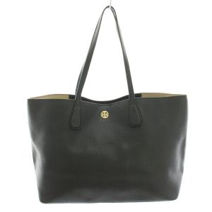 トートバッグ レザー ロゴモチーフ 黒 ブラック /YT