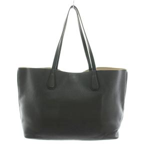 TORY BURCH トートバッグ レザー ロゴモチーフ 黒 ブラック /YT