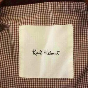 Karl Helmut コーデュロイ ジレ ベスト チェック柄 M 茶 ブラウン /G
