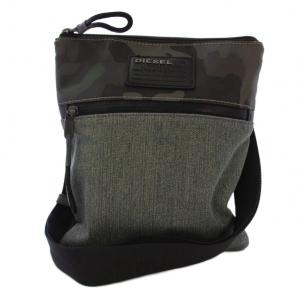 ショルダーバッグ 迷彩 カモフラ デニム ナイロン 青 黒 /BM