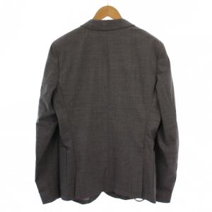 DIESEL テーラードジャケット 背抜き シングル 2B ウール M グレー /BM