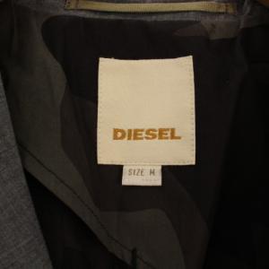 DIESEL テーラードジャケット 背抜き シングル 2B ウール M グレー /BM