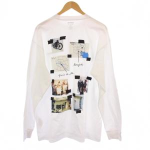 アニエスベー CREWNECK LS Tシャツ カットソー 長袖 XXL 白 2527270N-CSM05S