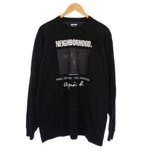 アニエスベー CREWNECK LS-2 Tシャツ カットソー ロンT 長袖 XXL 黒 2527270N-CSM06S