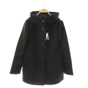 フーデッドコート フーデッドジャケット 38 黒 ブラック フード付き /ES