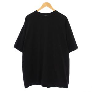 24SS コットンジャージ Tシャツ カットソー 半袖 クルーネック 5 黒 Z01-05010 /BM