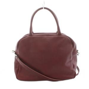 idea ミニボストン ハンドバッグ ショルダーバッグ レザー 赤 レッド /KU