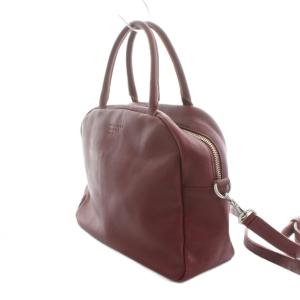 MARGARET HOWELL idea ミニボストン ハンドバッグ ショルダーバッグ レザー 赤 レッド /KU