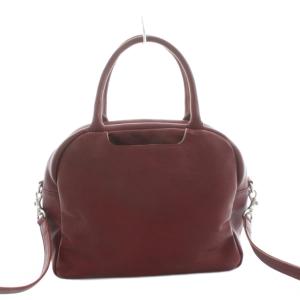 MARGARET HOWELL idea ミニボストン ハンドバッグ ショルダーバッグ レザー 赤 レッド /KU