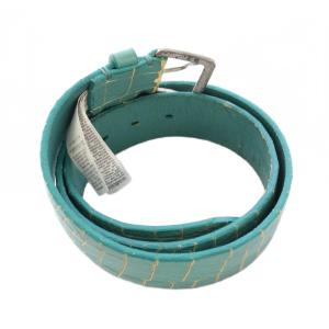 DIESEL ベルト レザー ワンカラー 牛革 90/36 エメラルドグリーン /BB