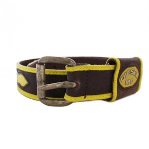 ONFIRE 00CGK7 ベルト 牛革 90/36 茶 イエロー /BM