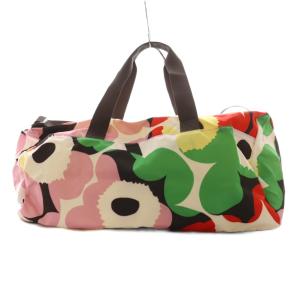 adidas ×マリメッコ Marimekko ボストンバッグ ショルダーバッグ マルチカラー 白 ホワイト 緑 グリーン