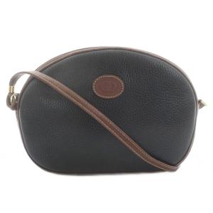 ポシェット ショルダーバッグ レザー ロゴ 黒 ブラック 007・49・1113 /KU D