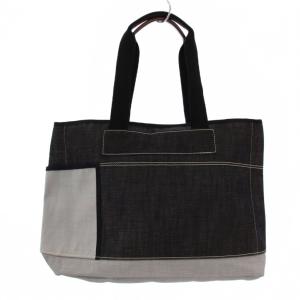 DIESEL トートバッグ ハンドバッグ デニム PVC 紺 水色 /BM