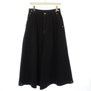 22SS ワイドパンツ ジップフライ M 黒 ブラック ZU21FF050 /TK