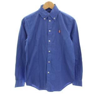 タグ付き RELAXED FIT ボタンダウンシャツ カジュアルシャツ 長袖 スモールポニー XS 青