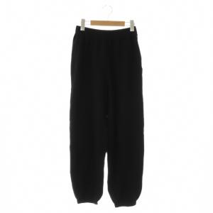 24AW スウェットライクワイドニットパンツ 1 ブラック 09WNP244090 /DF