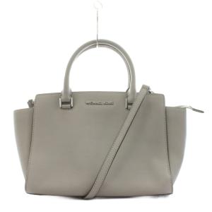 ショルダーバッグ ハンドバッグ 2way レザー グレー /AN15