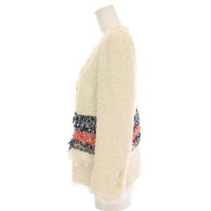 SONIA RYKIEL ツイードジャケット ノーカラー アウター 36 白 ホワイト JKRPGM0383 /YM