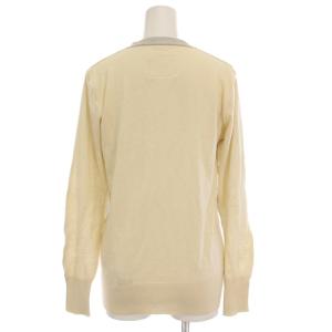 sacai セーター Vネック ニット 長袖 カシミヤ混 1 グレー アイボリー ベージュ 16-02451 /YM