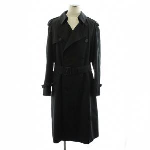 トレンチコート 裏地チェック柄 40 ブラック 2269451152