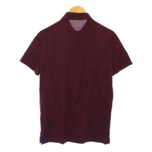 RALPH LAUREN ポロシャツ 半袖 レギュラーカラー ハーフボタン ストレッチ ワンカラー S ボルドー /BB
