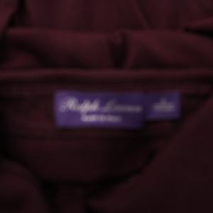 RALPH LAUREN ポロシャツ 半袖 レギュラーカラー ハーフボタン ストレッチ ワンカラー S ボルドー /BB