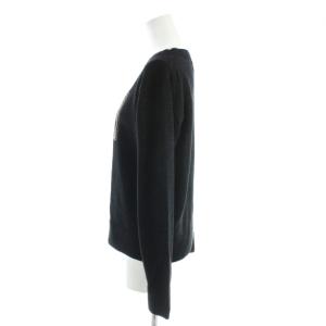 MUVEIL ニット 長袖 38 黒 ブラック クレジットカード柄 カードモチーフ PERSIAN EXPRESS /AP