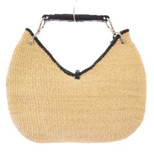 TOFF&LOADSTONE かごバッグ カゴバッグ ハンドバッグ ワンハンドル タッセルチャーム ロゴ バイカラー ベージュ 黒 ブラック