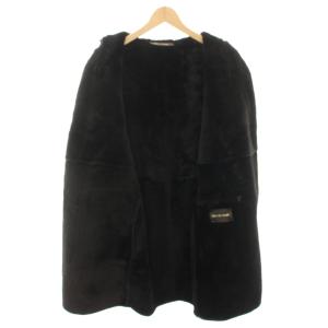 QUAI DE VALMY ムートンレザーコート 44 ブラック 1159-343-2621