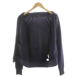 ZANONE SLOWEAR ニットジャケット ブルゾン スタンドカラー ジップアップ ウール100％ 46 紫 パープル