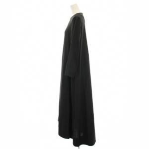 UNITED ARROWS STYLE FOR LIVING ワンピース マキシ ロング ウール混 長袖 黒 ブラック /HN